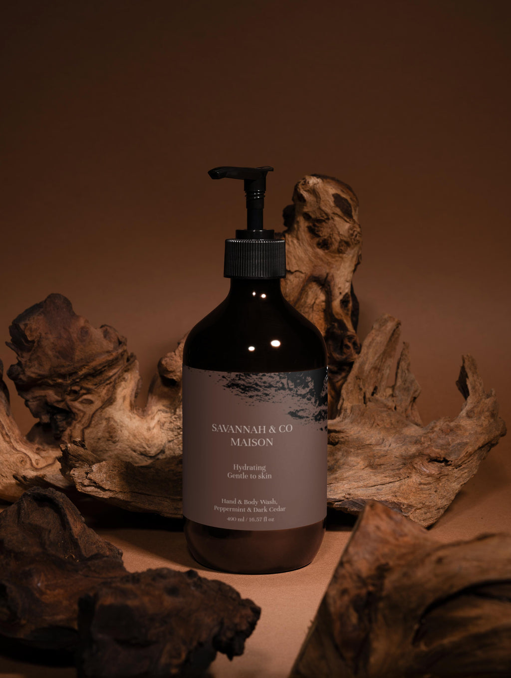 Hand & Body Wash, Peppermint & Dark Cedar